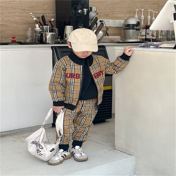 

new style designer children's wear polo suit, sportswear sewn zipper jacket stretch sportswear children's wear size 90cm-150cm a63, White