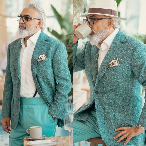 

green suit for men wedding groom tuxedos 2 pieces blazer pants notched lapel for male jacket costume homme, Black;gray