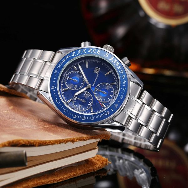 

watches quartz watch selling european brand superb quartz steel band watch men's fashion trend, Silver