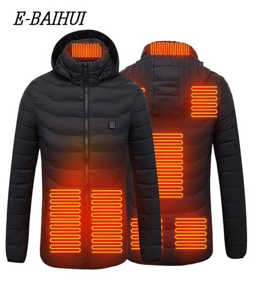 

ebaihui 2021 heated jackets down cotton warm winter men women cothing usb electric heating hooded jacket thermal coat fast ship a7553662, Black;brown