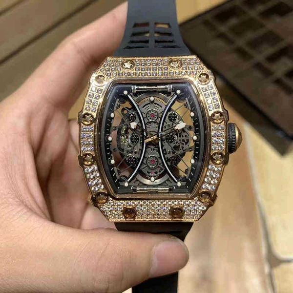 

luxury mens mechanics watches richa wristwatch business leisure rm all over the sky star diamond inlaid personalized hollowed out men's