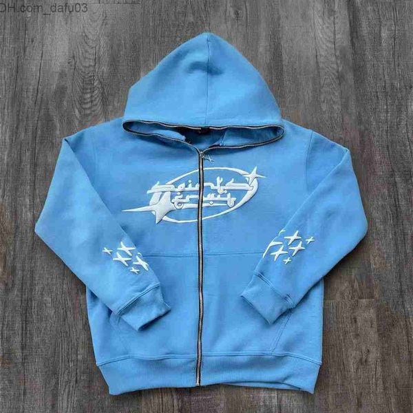 

men's hoodies sweatshirts new product alphabet printing hoodie european and american women's y2k sweater loose zipper sweater z230, Black