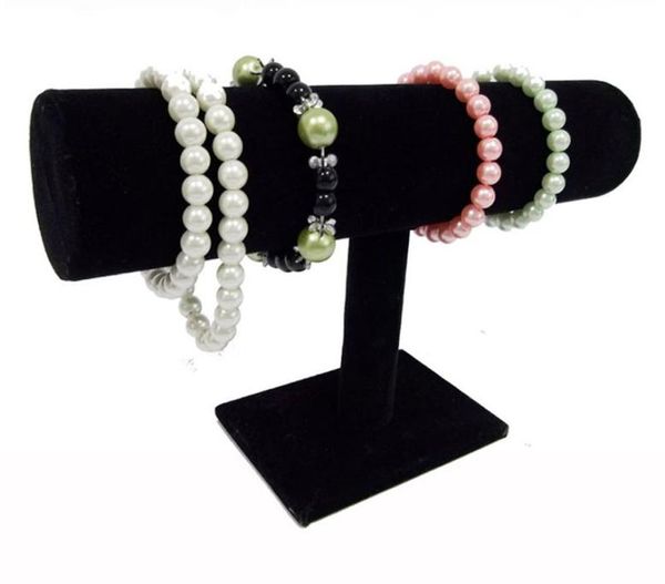 

recommend white pu black velvet bracelet bangle chain watch tbar rack jewelry display stand holder porps box storage case fre298n4332413