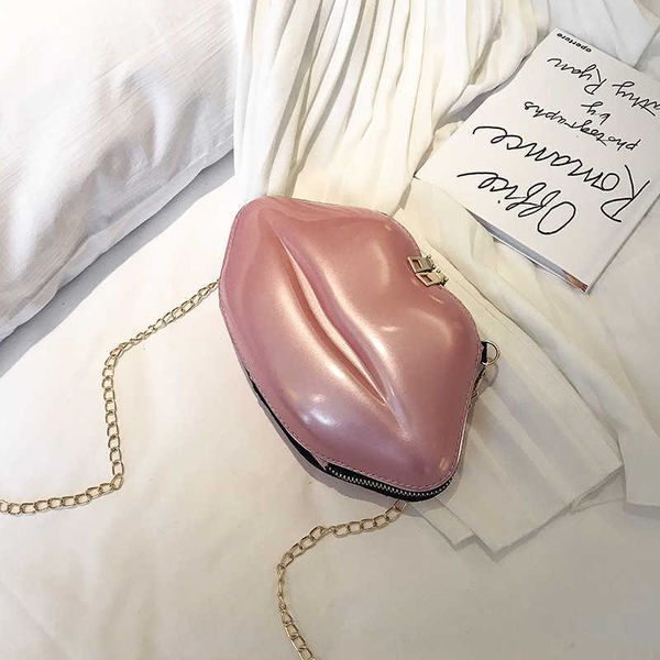 

evening bags women s bag 2023 new fashion personalized lip korean mini messenger chain shoulder 230804