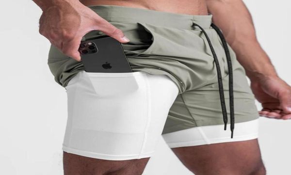 

men039s shorts 2 in 1 men running quick dry workout jogging fitness short athletic male sweatpants with pockets2969729, White;black