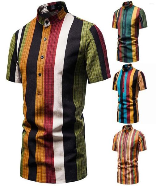

men039s polos brand 2022 fashion mens stand collar polo shirts homme colorful stripe flag male clothing3832866, White;black