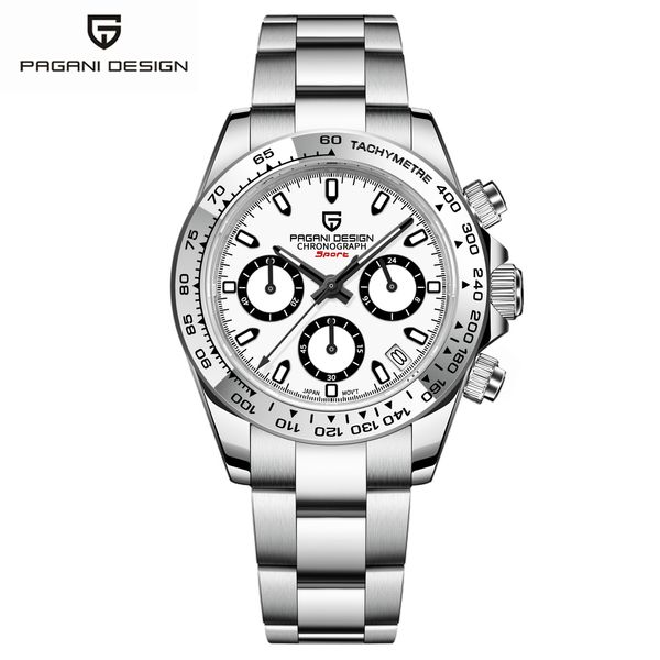 

other watches pagani design 2023 men s sports quartz brand sapphire stainless steel waterproof chronograph relogio masculino 230804, Slivery;black