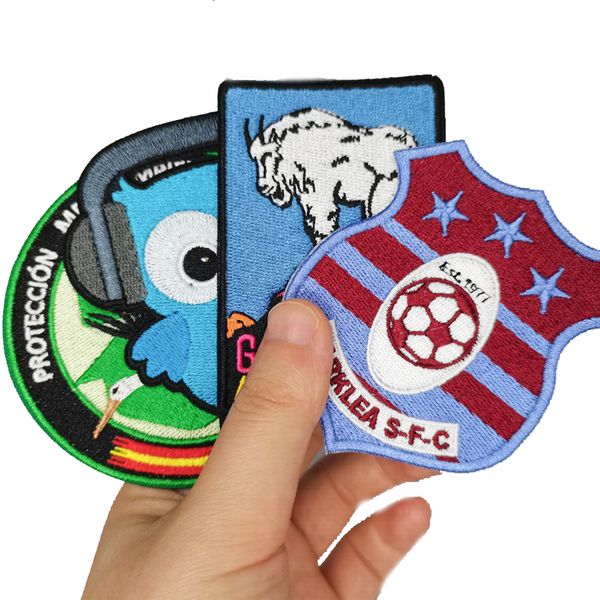 

custom embroidery patches iron on chenille letters embroidered sew on logo rubber pvc badges clothing accessories appliques biker patches fo, Black