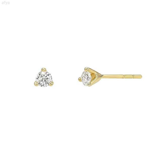 

simple 14k 18k solid gold dainty diamond stud for, Golden