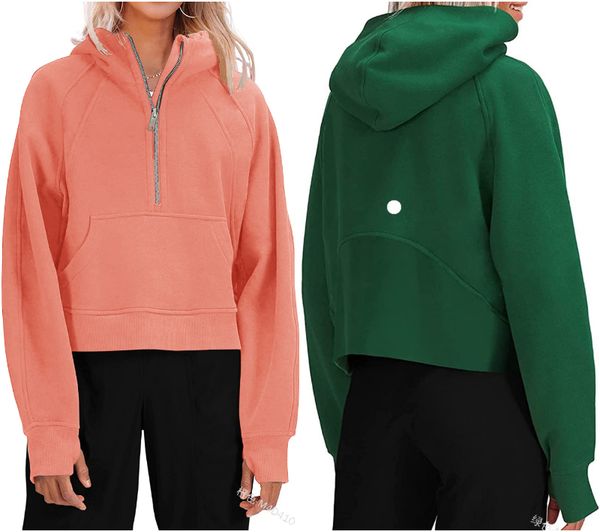 

lu-410 hoodies exercise wool yoga outfit fitness wear womens training sweat-shirt sportswear jackets outdoor casual running long sleeve