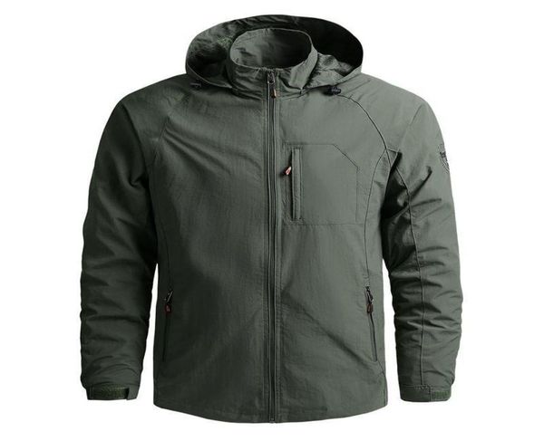 

hooded jacket men spring autumn jackets coats mountaineering quickdrying windbreaker men outdoor jacket size m5xl4964671, Black;brown
