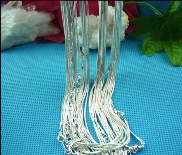 

wholesale 925 silver chains necklace chain necklaces 2mm 16"-24" 10pcs /lot5800064