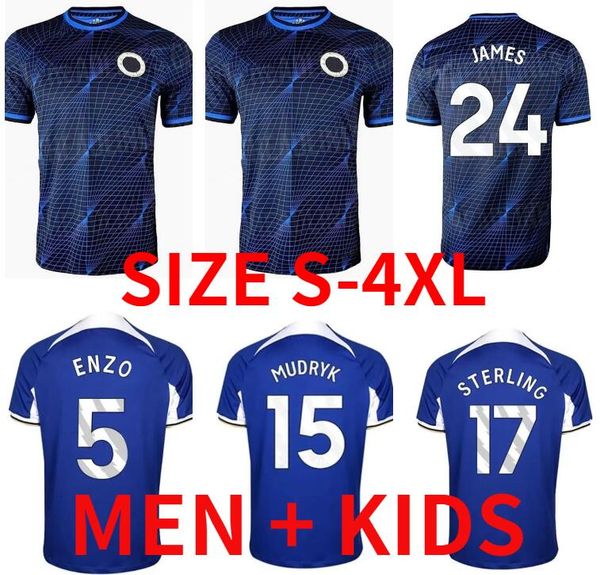 

2023 2024 nkunku jackson cfc soccer jerseys 22 23 24 enzo fernandez mudryk joao felix sterling cucurella james chilwell chukwuemeka football, Black;yellow
