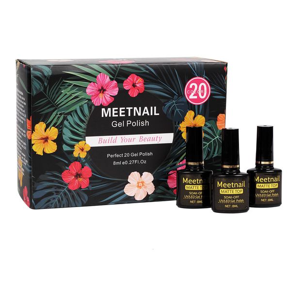 

nail polish 24pcs nail gel polish semi permanent gellack nail art salon color glitter 8ml soak off organic uv led nail gel varnish 230804