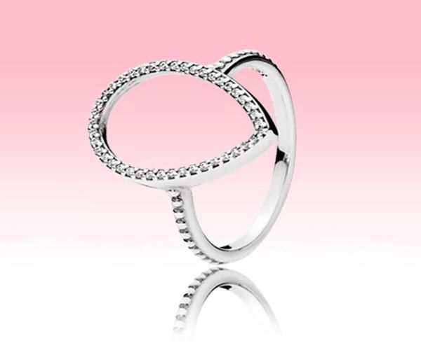 

beautiful women wedding ring cz diamond heat jewelry for p 925 sterling silver teardrop silhouette ring sets with original box4455561, Slivery;golden