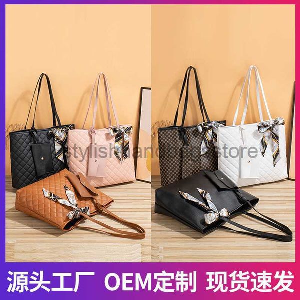 

shoulder bags small bag women's 2023 new lingge scarf tote bag one shoulder handbagstylishhandbagsstore