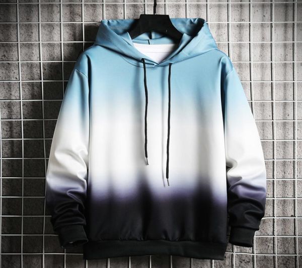 

hoodies men039s 2020 menwomen zipper sweatshirts custom colourful gradient hoodies mens solid color hooded rainbow gradien1216716, Black