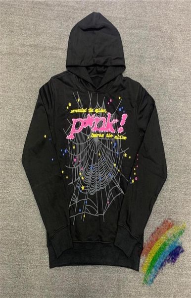 

mens hoodies sweatshirts puff print young thug angel hoodie men women 1 1 heavy fabric web sweat8489554, Black