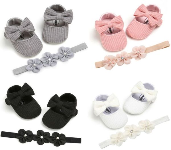 

baby casual shoes girls shoes bow soft sole cotton wedding princess party princess flats crib antislip prewalkersheadband7684830, Black