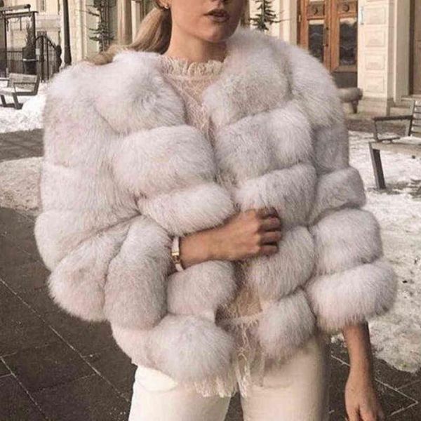 

women039s fur coat women faux fur coat women warm overcoat long seve new winter faux fur jacket fluffy plush coats 0913h2958907, Black