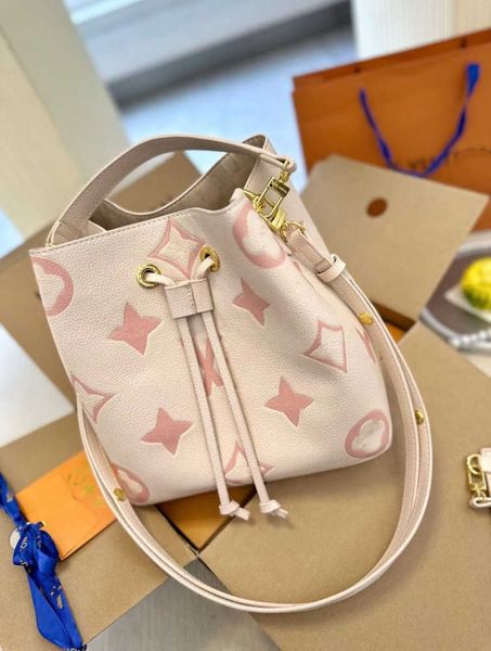 

7a designer bags womens genuine leather shoulder embossing totes handbag purse crossbody bag bucket bag handbags tote wallet french minority