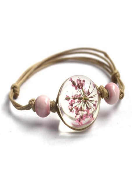 

crystal glass ball charm bracelet weave multilayer lucky leaf clover flower leather bracelet3519937, Golden;silver
