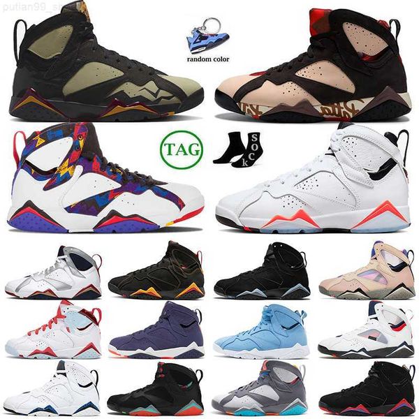 

basketball shoes for mens womens jumpman 7 7s sneakers og j7s olive off hare trophy room quai 54 pantone white infrared flint designer high, Black