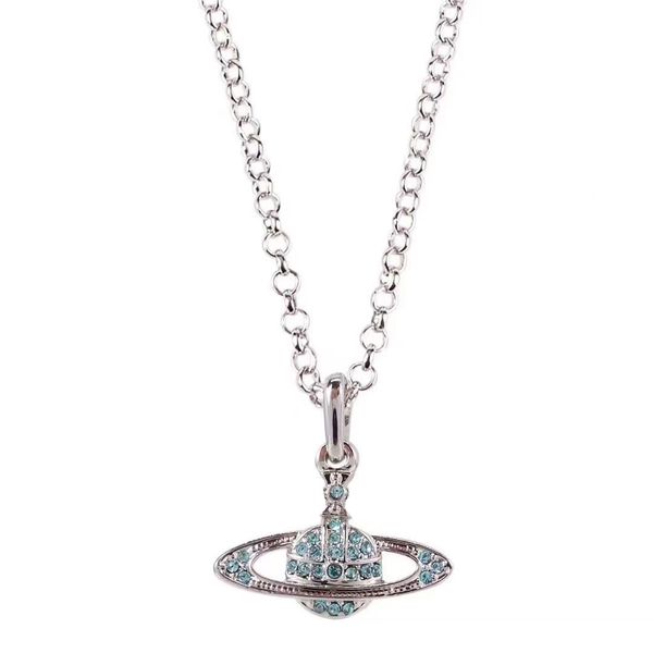 

classics vivian designer saturn necklace pendant necklaces 18k gold plated sweater necklace women wedding party jewelry accessories, Silver