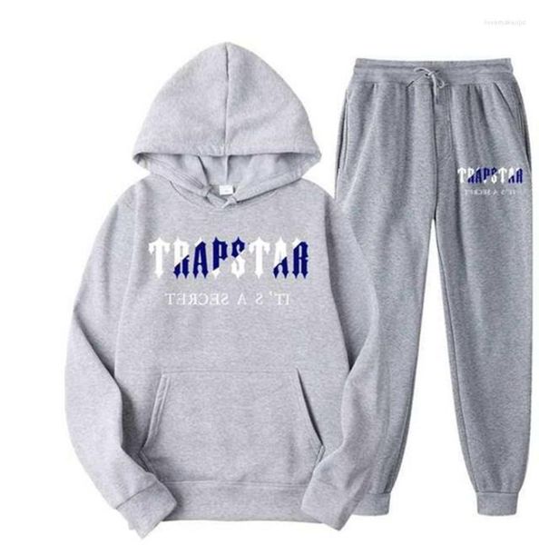 

men's t shirts 2022 brand printed sportswear men 15 colors warm two pieces set loose hoodie sweatshirt pants jogging4261795, White;black