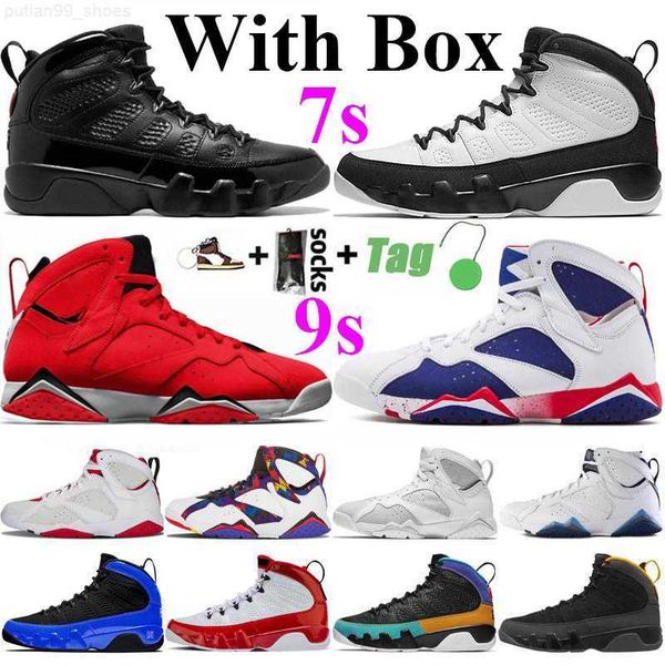 

2022 with box jumpman 9 9s mens basketball shoes og space jam bred 7 7s tinker alternate fadeaway sports trainers sneakers size 40-47, Black