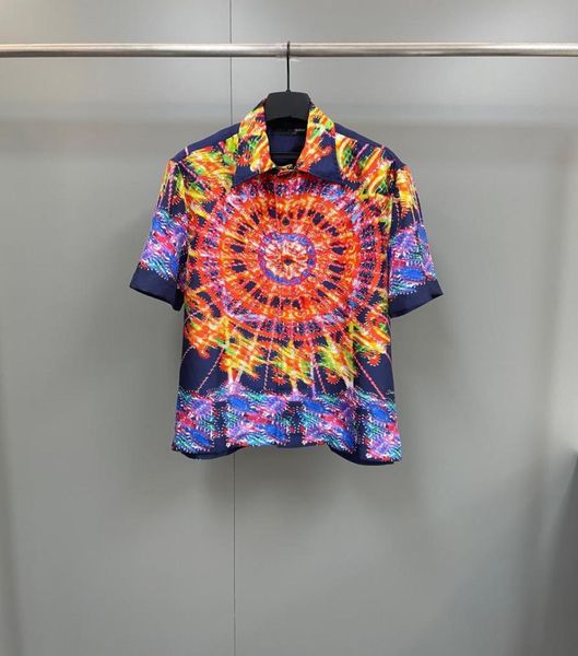 

2022 year mens designer colorful printing shirts us size shirts oversized great mens designer button short sleeve shirt3670006, White;black