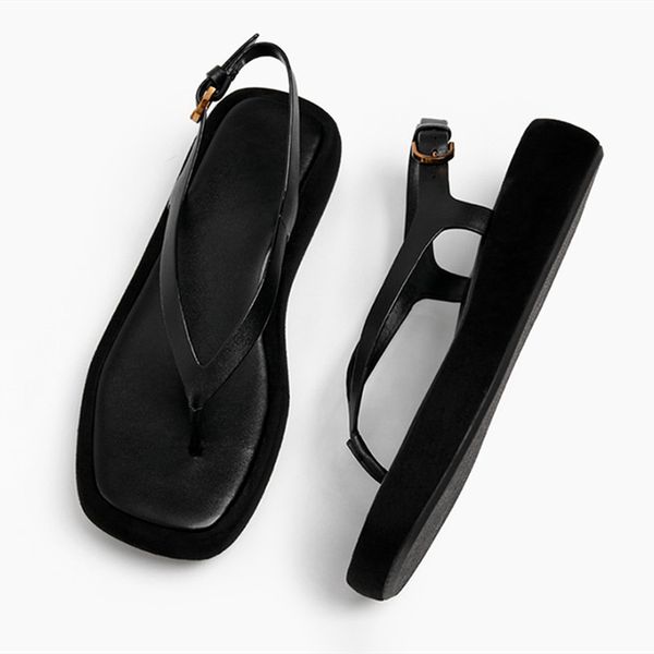 

slippers platform sandal 2023 summer wedge heels clip toe wedges beach sandals woman slides brand designer thick sole flipflops 230803, Black