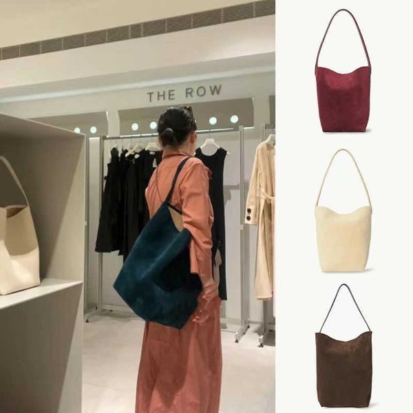 

the row bag tote bag new large suede shoulder bag park tote bucket bag