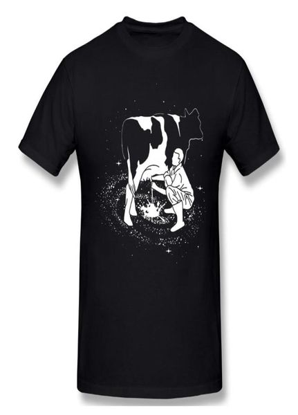 

men039s tshirts milky waycow dairy design farmer galaxy graphic milking tshirt man t shirt shirts tshirt woman3014327, White;black