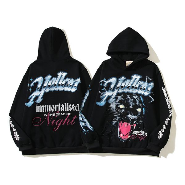 

23fw sweatshirts hoodies men women high street vintage black print sweatshirt pullover hoode hip hop pullovers, Black;brown
