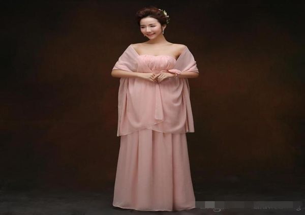 

long chiffon bride shawl custom made bridal wraps sunscreen scarves size 200cmx75cm red purple pink yellow or custom color2592460, White