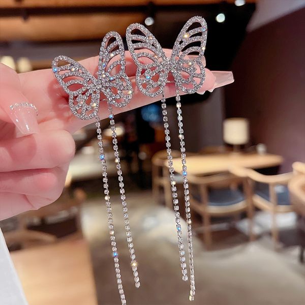 

premium sense ins, personality temperament, pearl earrings, s925 silver needles, light luxury fringed earrings, Golden;silver