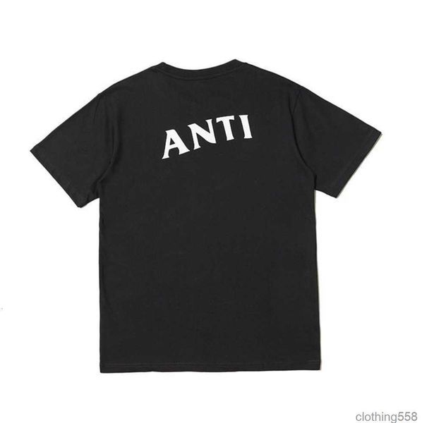 

men's t shirts fashion anti social club cross print t-shirt casual short design8855s, White;black