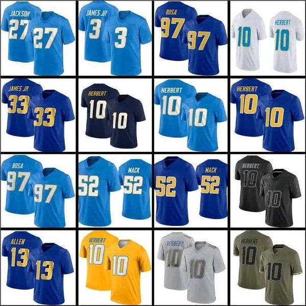 

10 justin herbert jersey derwin james jr khalil mack football austin ekeler joey bosa jc jackson mike williams asante samuel quentin johnsto, Black;red