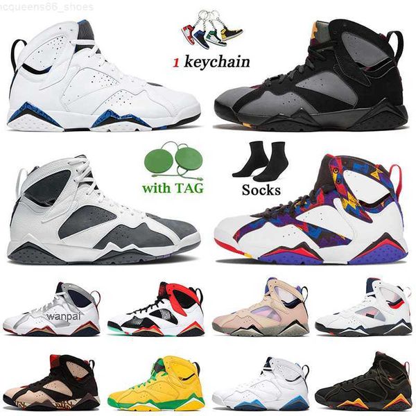 

2022 women mens jumpman 7 7s basketball shoes fashion designer sneakers flint sweater sapphire psgs citrus french blue black patent tink og