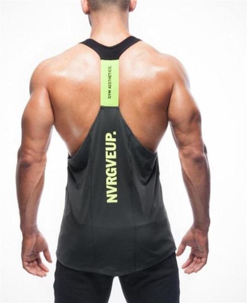 

musculation gyms vest bodybuilding clothing fitness men undershirt tank golds gyms undershirt sportswear jerseys 231b5595205, White;black