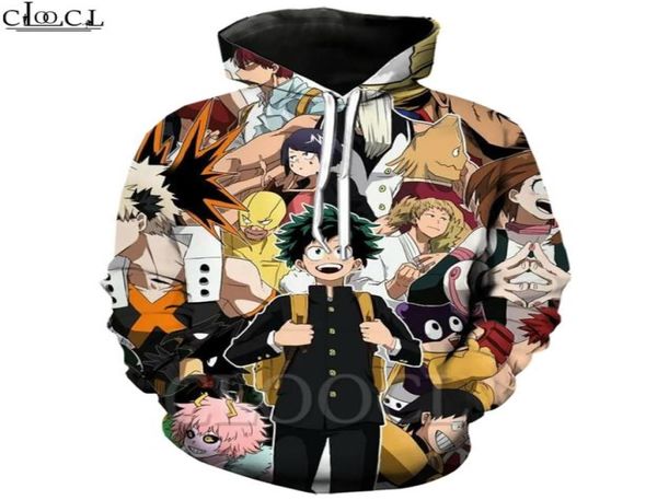 

cloocl fashion anime my hero academia hoodie men clothing 3d print hoodies sweatshirt menwomen casual hip hop streetwear sportswe52291789, Black