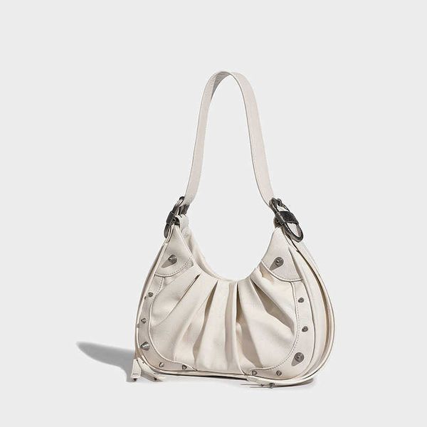 

pleated clouds bag armpit baguette bag women premium sense locomotive bag shoulder crossbody 0804