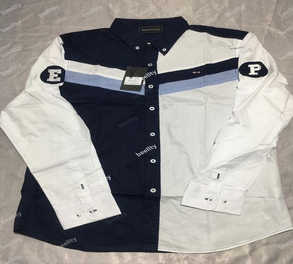 

2019 ing selling eden park homme shirt cotton nice quality france men shirt high embroidery big size  3xl edenpark46425593, White;black