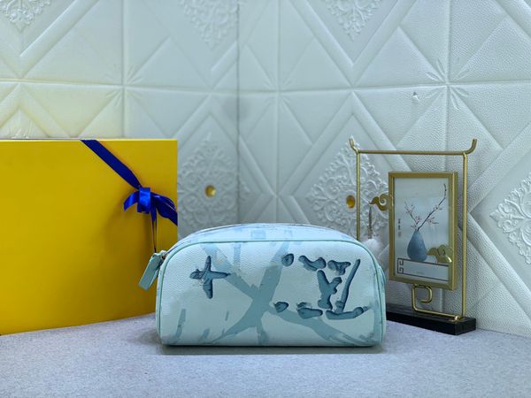 

classic printed women's dopp kit water drops seaweed graffiti bag toilet bag set bag luxury handbag designer messenger women's tra