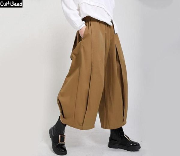 

cultiseed women loose casual wide leg pants female new fashion solid color high waist patchwork ankle length trousers5634072, Black;white