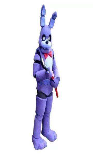 

five nights at freddy fnaf toy creepy purple bunny mascot costume suit halloween christmas birthday outfit size halloween3844589, Red;yellow
