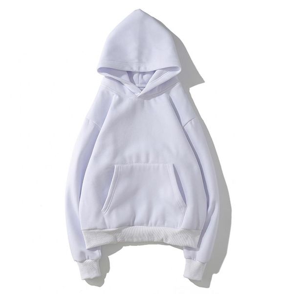 

s5xl warm men hoodie woman mens sweatshirts loose big and tall hoody 2022 spring autumn solid white color hip hop streetwear hood2545945, Black