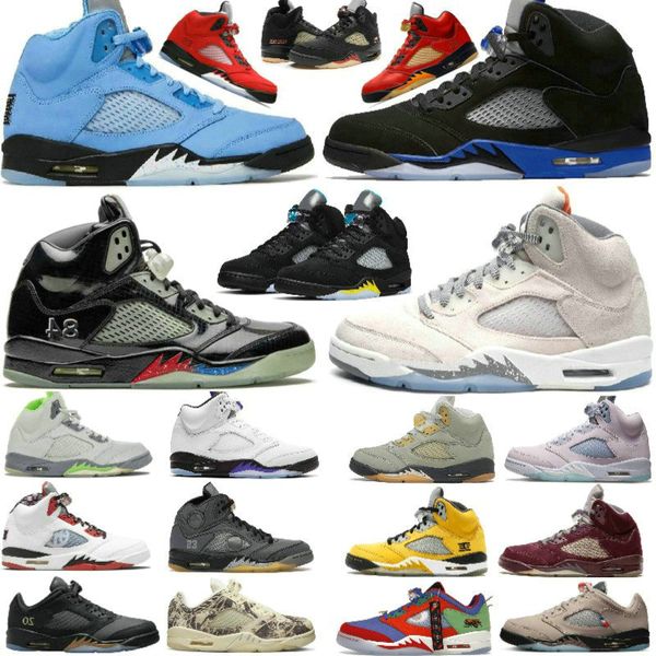 

men basketball shoes 5 5s sail dj khaled we the craft light orewood brown racer blue unc triple black metallic silver wings amm diffused bur