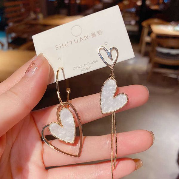 

charm hollow love long tassel earrings temperament new trend earrings women jewelry r230804, Golden